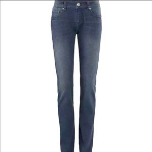 CABI Style 3191 Grey Slim Boyfriend Jeans Size 10 Distressed